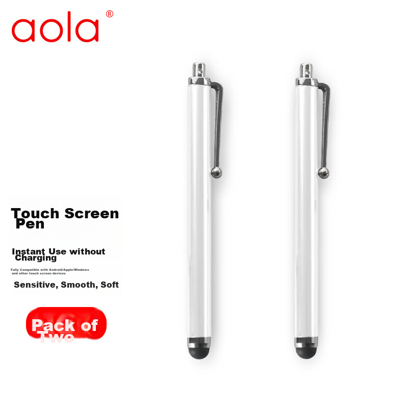 Aolang iPad Capacitive Stylus Pen - 2-Pack for Apple & Android Tablets, Smooth Writing & Screen Protection