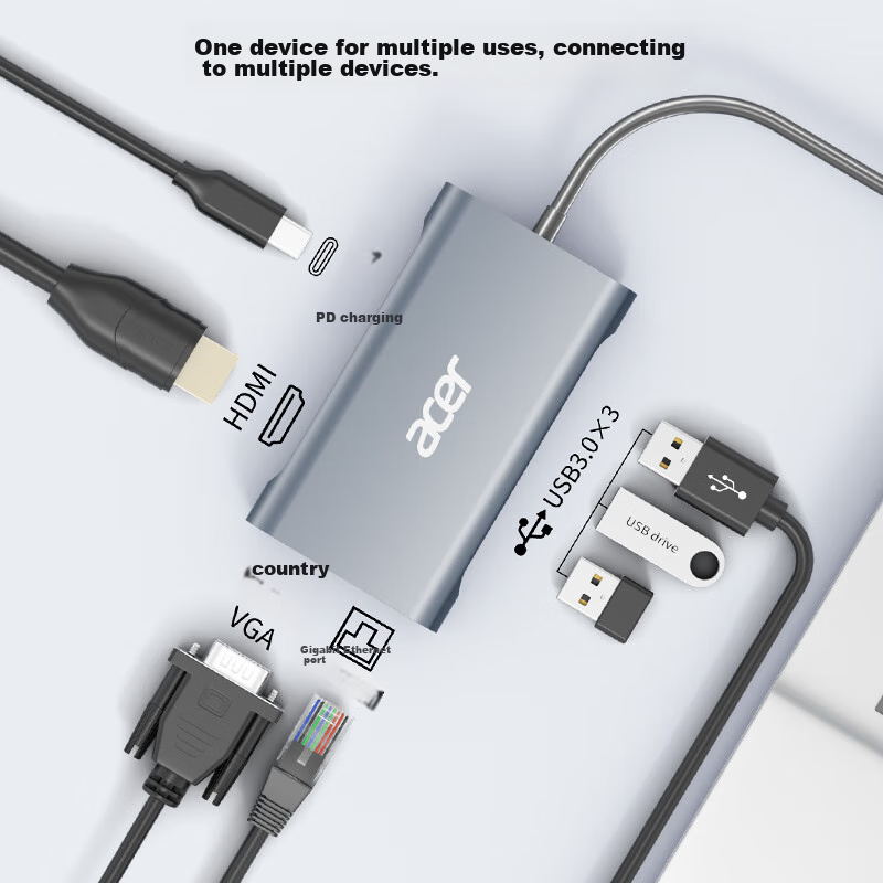 Acer 5-in-1 USB 3.0 to Gigabit Ethernet Expansion Dock