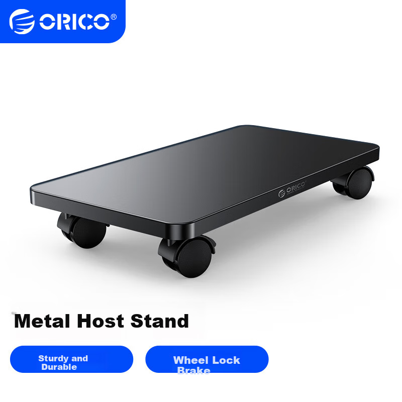 ORICO Universal Swivel Computer Tower Stand with Lockable Wheels and Sturdy Metal Base – Multi-Size Durable Stand