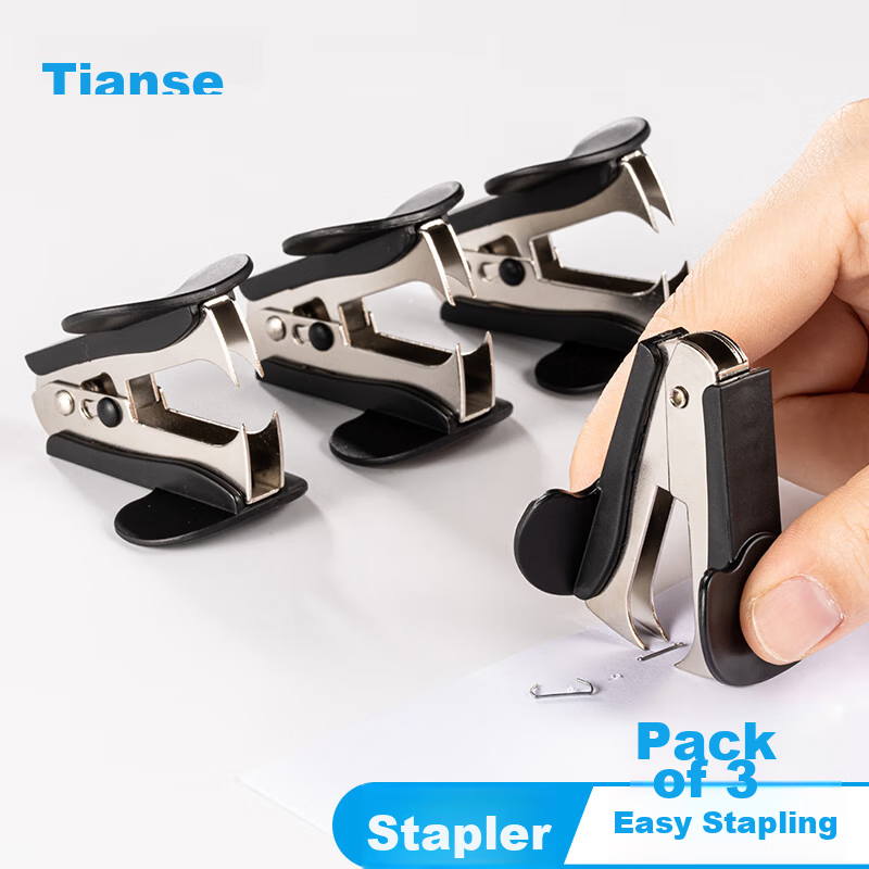 TIANSE 3-Pack Staple Remover with Safety Lock - Office Essential