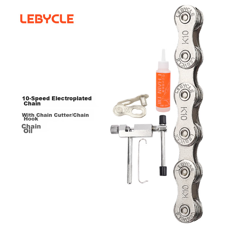 LeBycle Bicycle Chain Set with Tools - 10-Speed & 30-Speed Compatible