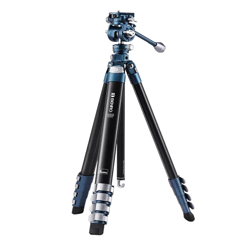 Benro CB259AFK Blue Tripod with Hydraulic Head & Flat Tube for DSLR/Mirrorless