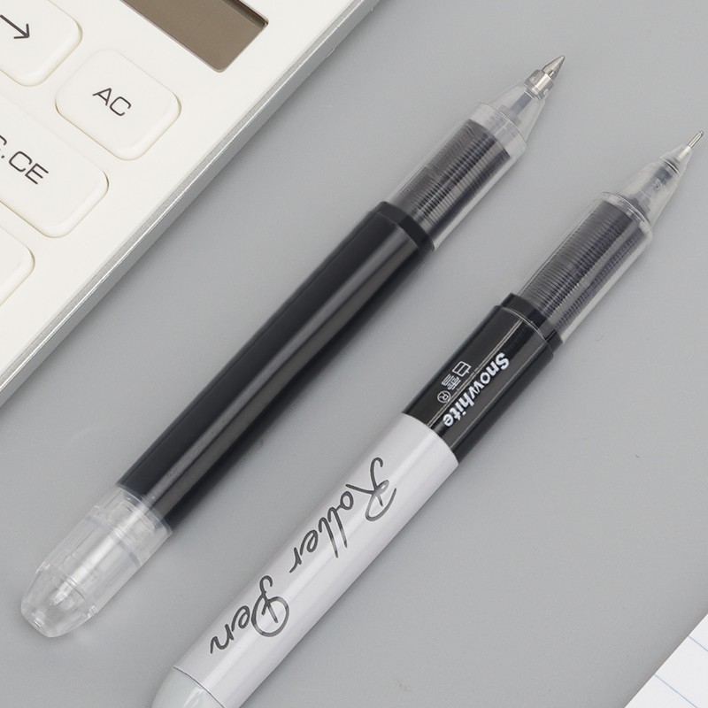 Snowhite R60 Rollerball Pen - 10 Red Needle-Tip Liquid Ink Pens for Students & Office Use