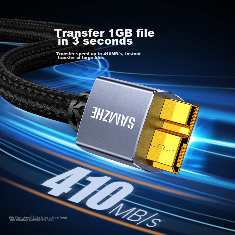 SAMZHE USB 3.0 Data Cable 1.5m - High-Speed Hard Drive Adapter