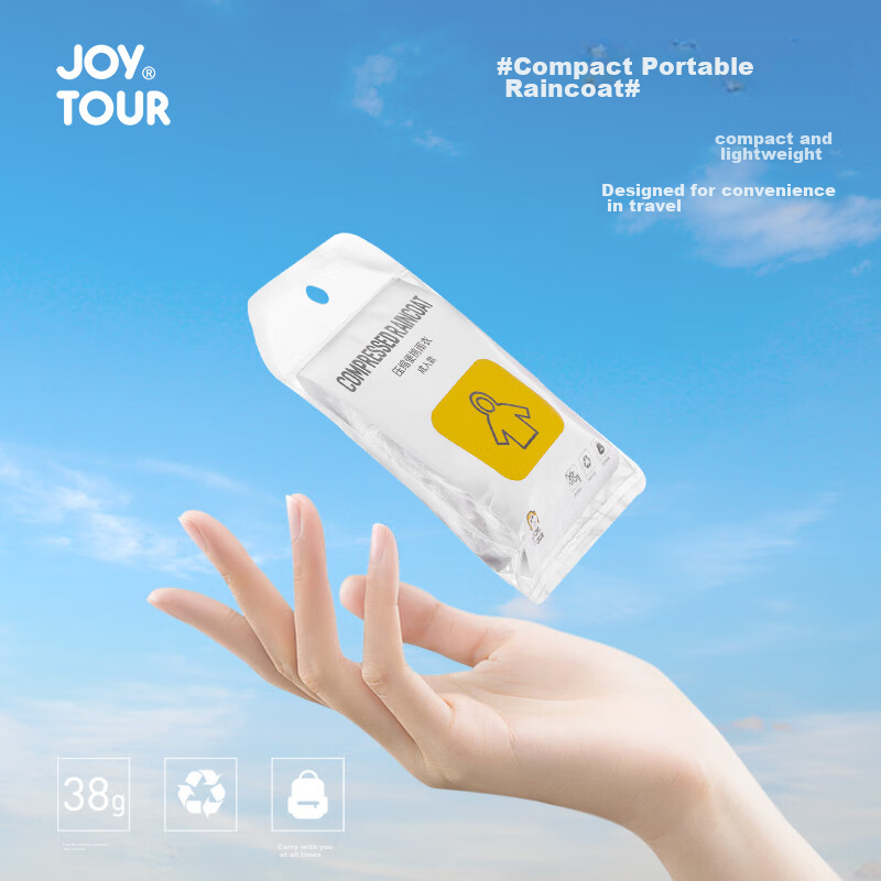 JOYTOUR Compact Disposable Raincoat for Adults - Portable & Waterproof Travel Gear