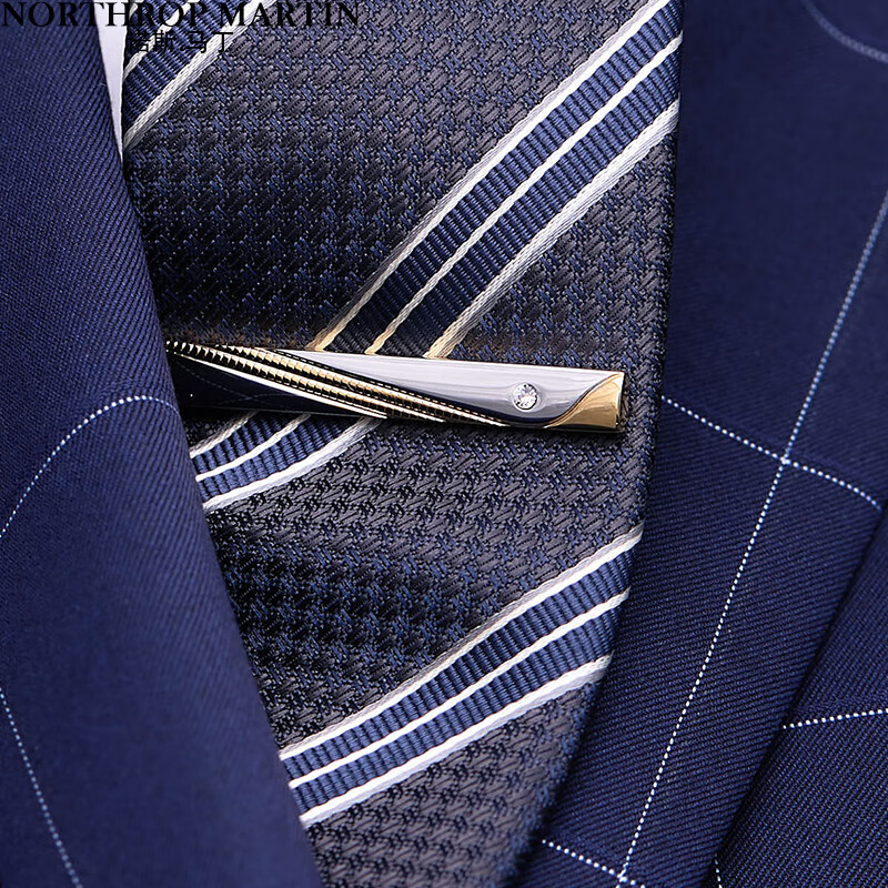NORTHROP MARTIN Gold Tie Clip for Men - Elegant Formal Wedding & Business Accessory