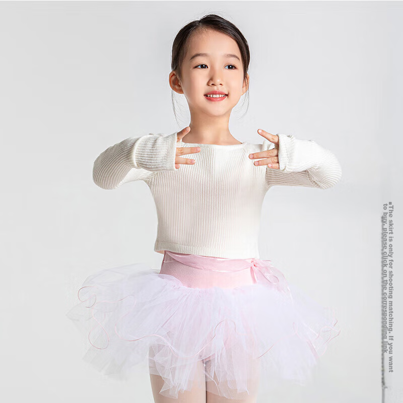 Sansha Kids' Long-Sleeve Ballet Leotard - White S/M