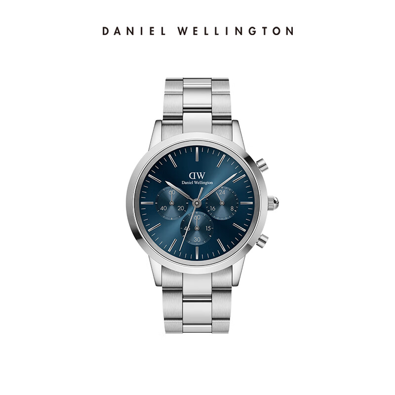 DanielWellington Men's Three-Eye Chronograph Watch - Polar Blue Stainless Steel (DW644)