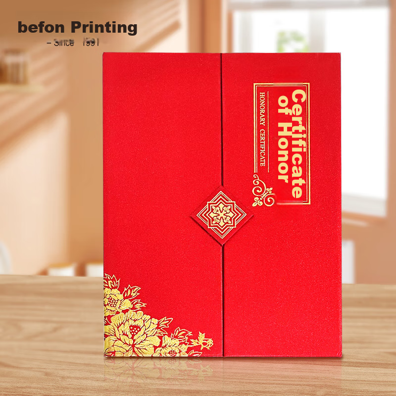 Befon A4 Honor Certificate Inner Pages Red 10 Sheets