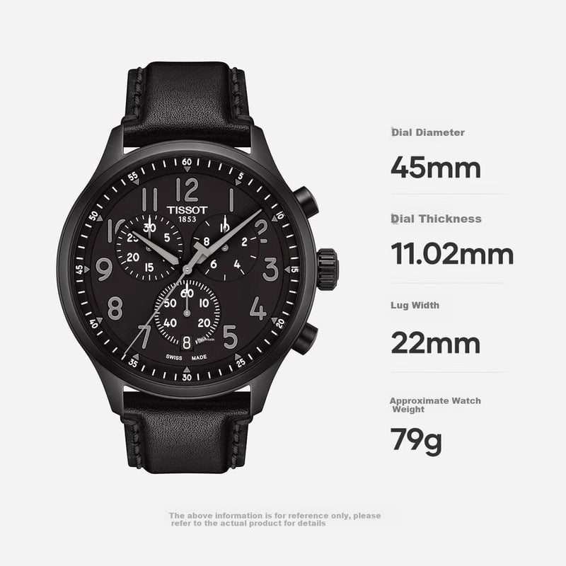 TISSOT Le Locle Series Men's Swiss Quartz Leather Strap Sports Watch – Birthday Gift