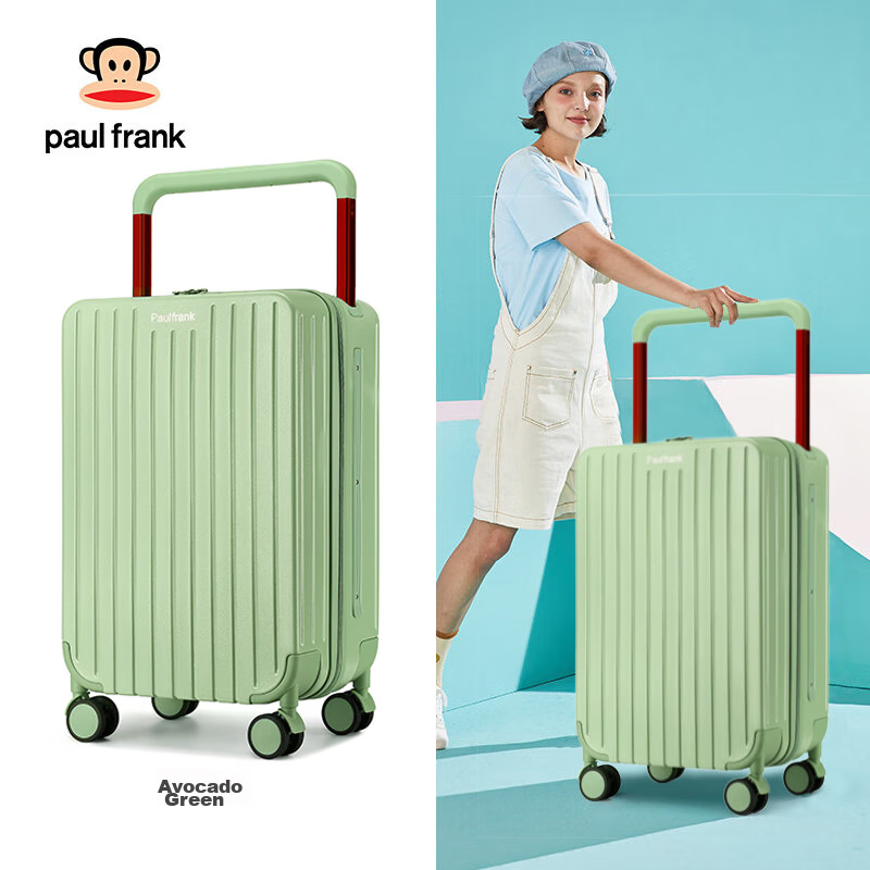 Paul Frank 24-Inch ABS PC Hardshell Suitcase with Quiet Wheels for Travel & Business – Classic Black