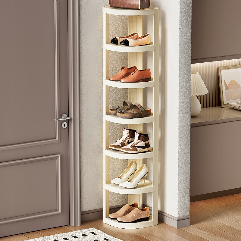 ANERYA 7-Tier Shoe Rack with Decorative Fan Design
