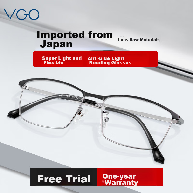 VGO Anti-Blue Light Reading Glasses 9601 +1.00