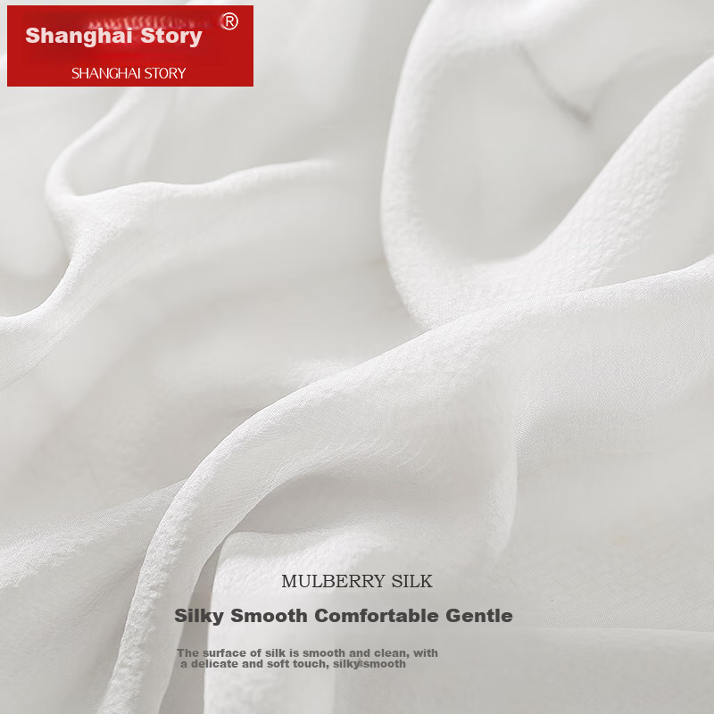 Shanghai Story 100% Mulberry Silk Square Scarf for Women, Gray – Elegant Gift Box
