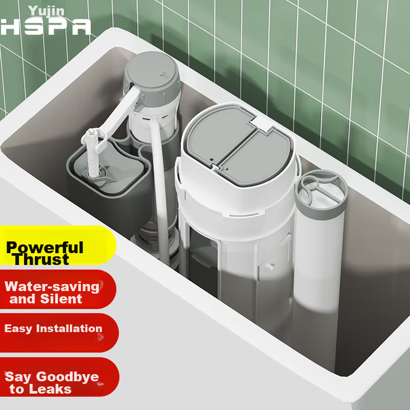 HSPA Universal Toilet Flusher Kit with Inlet & Outlet Valves