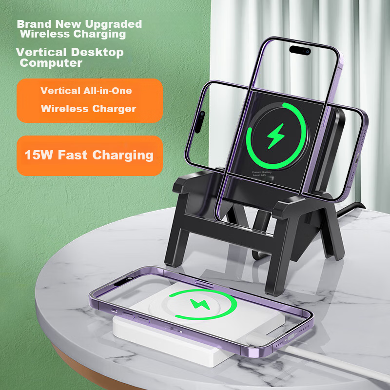 ZiTai 15W Wireless Charger Stand with Speaker for Apple & Android Phones