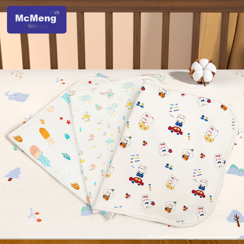 Maigemeng Washable Diaper Pad - 35x45cm Multi-Use Cotton Pad with TPU Waterproof Layer