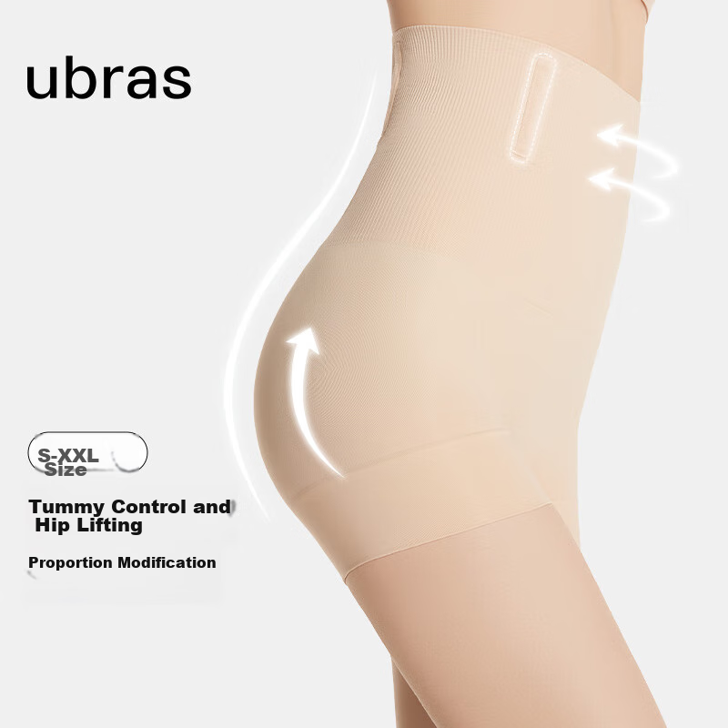 Ubras High-Waisted Tummy Control & Butt-Lifting Briefs - Black XL