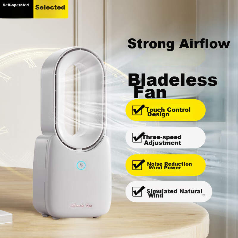 KOVOL Bladeless USB Desk Fan - Quiet Cooling for Dorm, Office, Bedroom