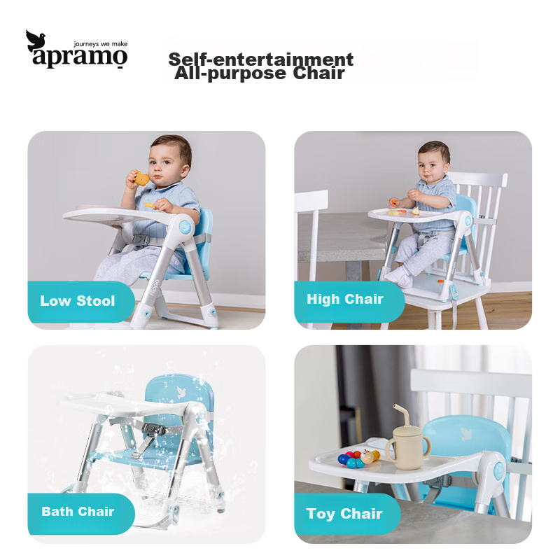 Apramo Flippa Highchair – Foldable & Portable Baby Dining Chair (Candy Green)