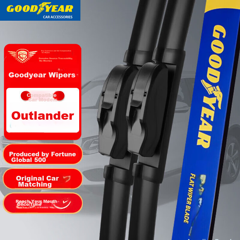 Goodyear Outlander 2013-2021 Windshield Wipers - Boneless Rubber Blades