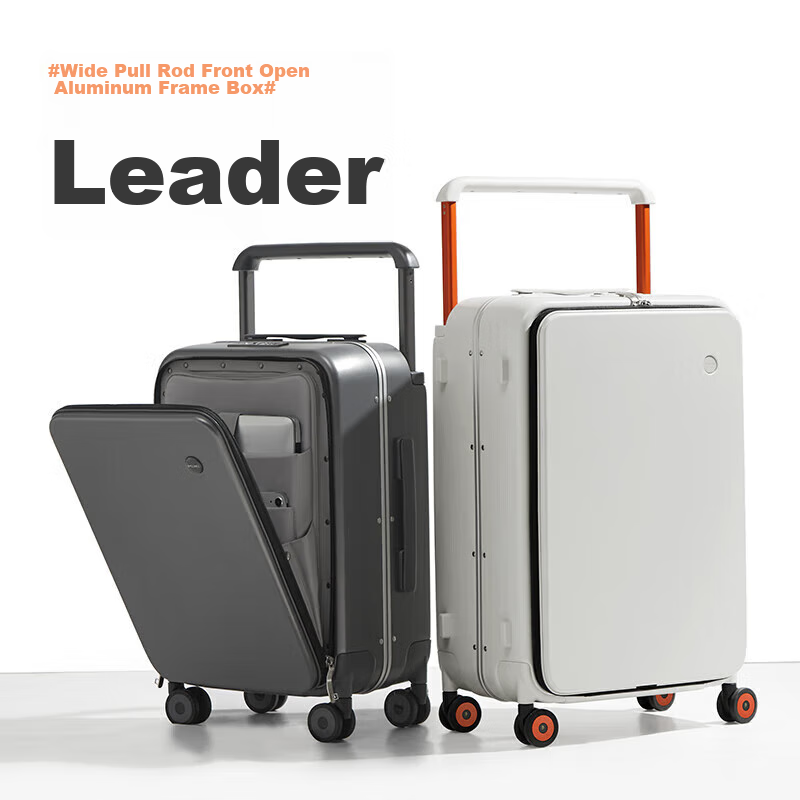 Mixi Front-Opening Aluminum Frame Suitcase 20-Inch Business Carry-On with TSA Lock