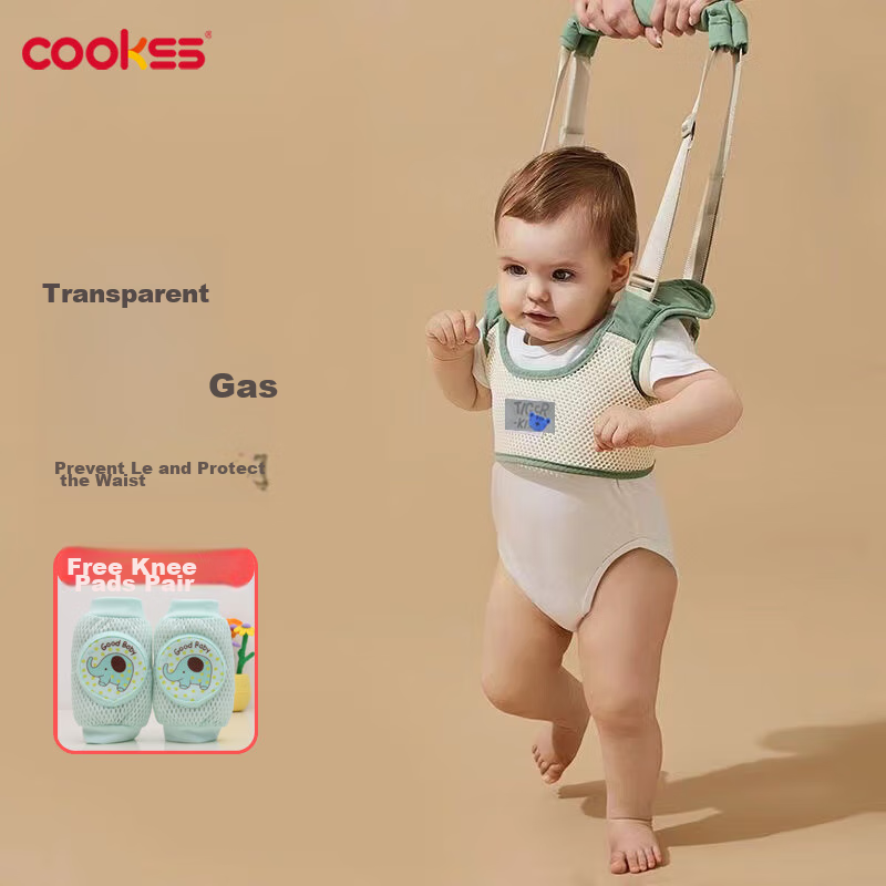 COOKSS Toddler Walking Aid with Safety Harness - Fresh Green (8-36 Months)