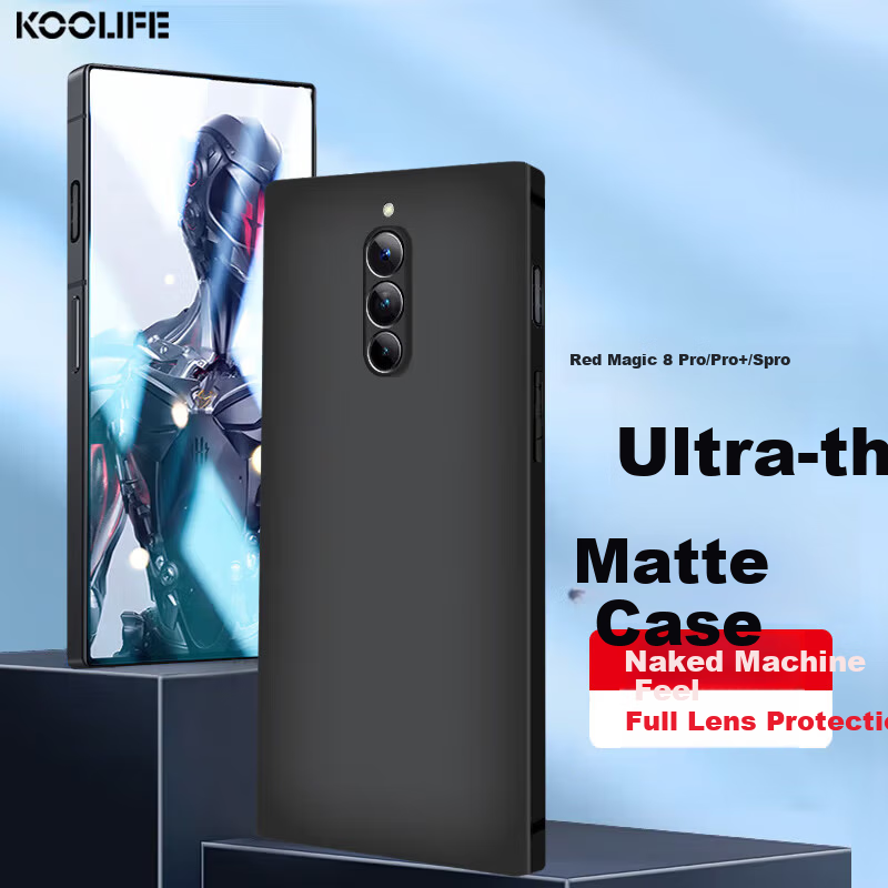 KOOLIFE Anti-Fall TPU Case for Nubia Red Magic 8 Pro/Pro+/S Pro – Shockproof Matte Black with Full Coverage