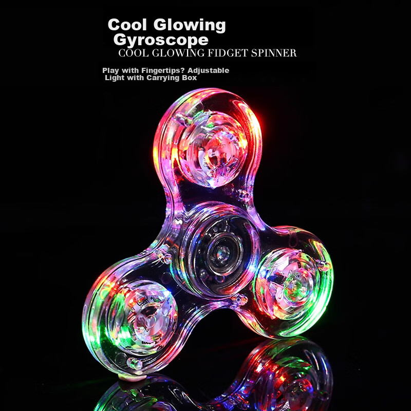 TaTanice Luminous Fidget Spinner - Stress Relief Light-Up Toy for Kids & Adults