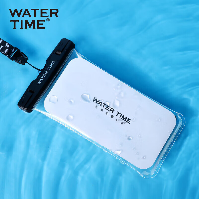 WATERTIME Waterproof Phone Case for Snorkeling & Swimming, Touchscreen Compatible, Black