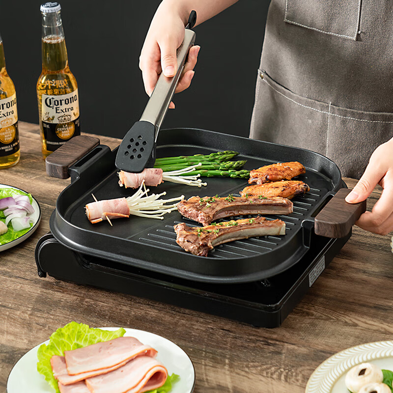 Onlycook 30cm Square Griddle Pan with Non-Stick Coating for Gas & Induction Stoves