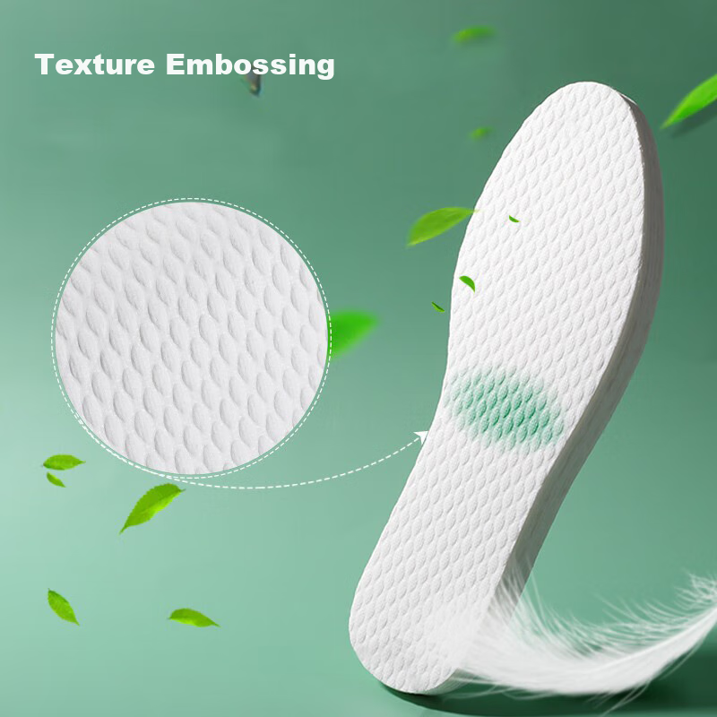3AnGnI Plant Pulp Insoles - Breathable, Sweat-Absorbent Disposable Insoles (Size 35, 20 Pairs)