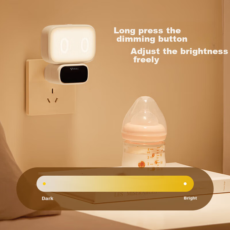 BULL 3-Color Adjustable Remote-Controlled Night Light for Baby Feeding & Bedroom Ambient Lighting