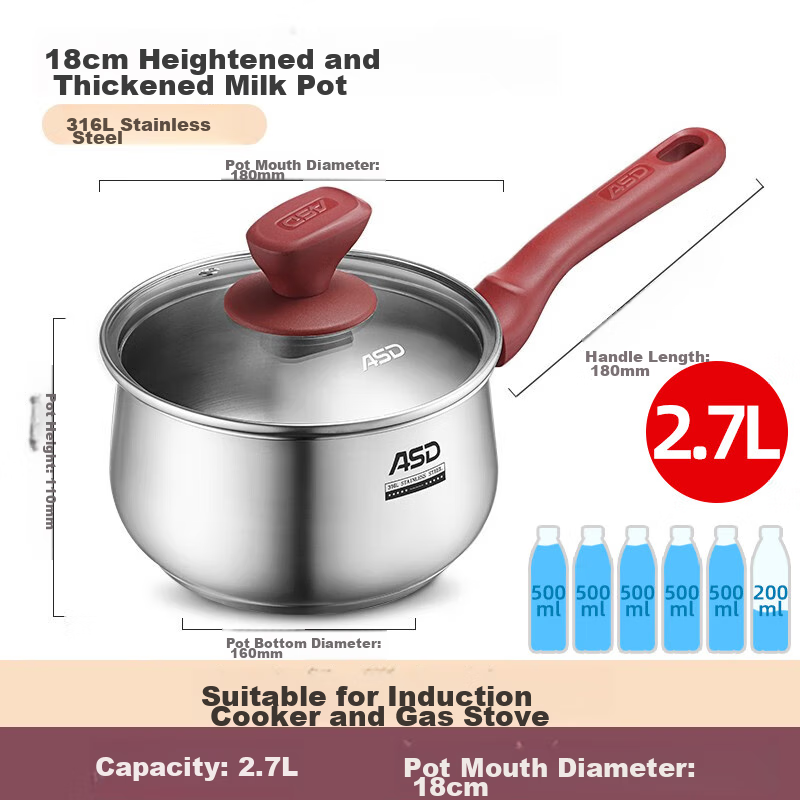 ASD Milk Pot - 316L Stainless Steel Baby Food Pot