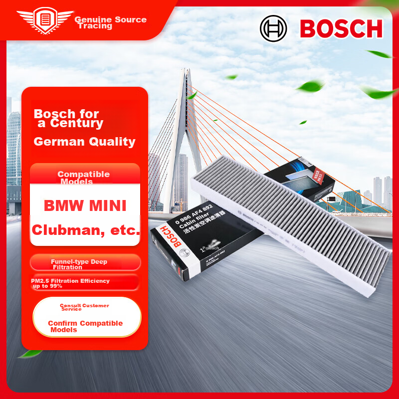 BOSCH 4892 Air Conditioning Filter for BMW MINI Clubman – 4-Layer Pollution Protection