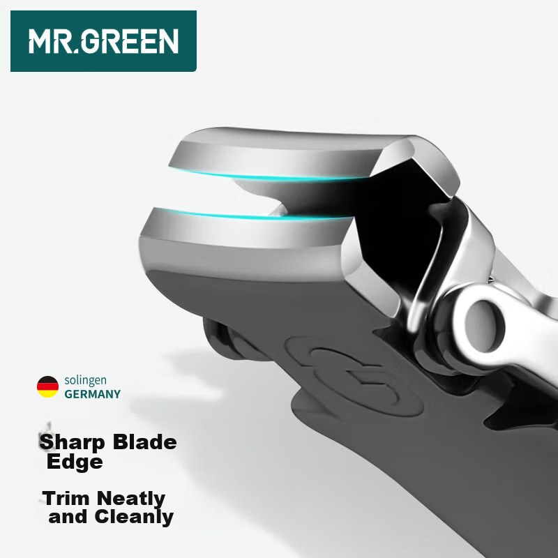 MR.GREEN German Stainless Steel Nail Clipper with Keychain - Foldable, Portable, Anti-Slip Design