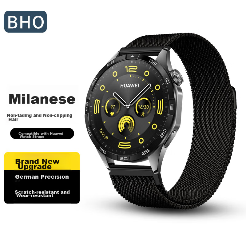 BHO Milanese Loop Watch Band for Huawei GT4/GT3pro & Watch4pro – Magnetic Metal Strap