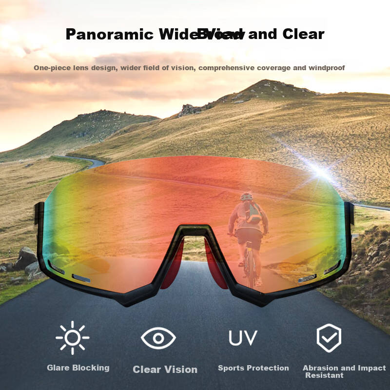 PARZIN Zhui Feng PZ76002 UV-Protected Sports Sunglasses for Cycling & Running – Lava Red