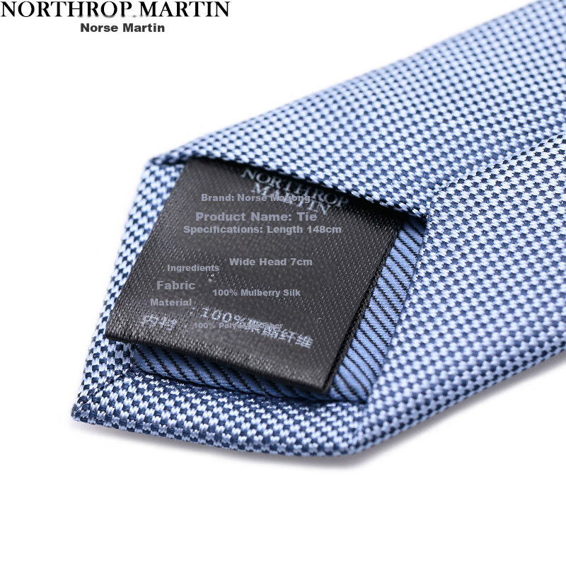 NORTHROP MARTIN Blue Mulberry Silk Arrow Tie for Men – Premium Business & Student Style