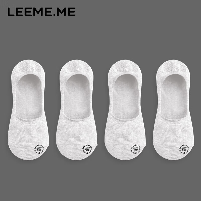 LEEME.ME Men's Deodorizing Antibacterial Socks - Non-Slip Autumn Boat Socks (4 Pack)