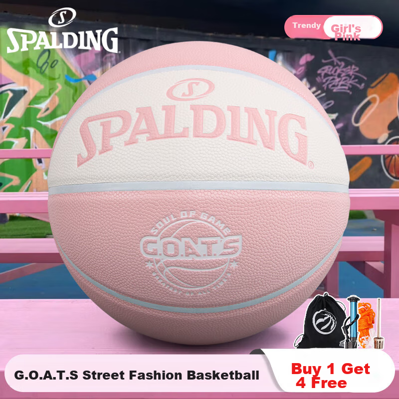 SPALDING Pink Training Basketball Size 7 PU 77-787Y