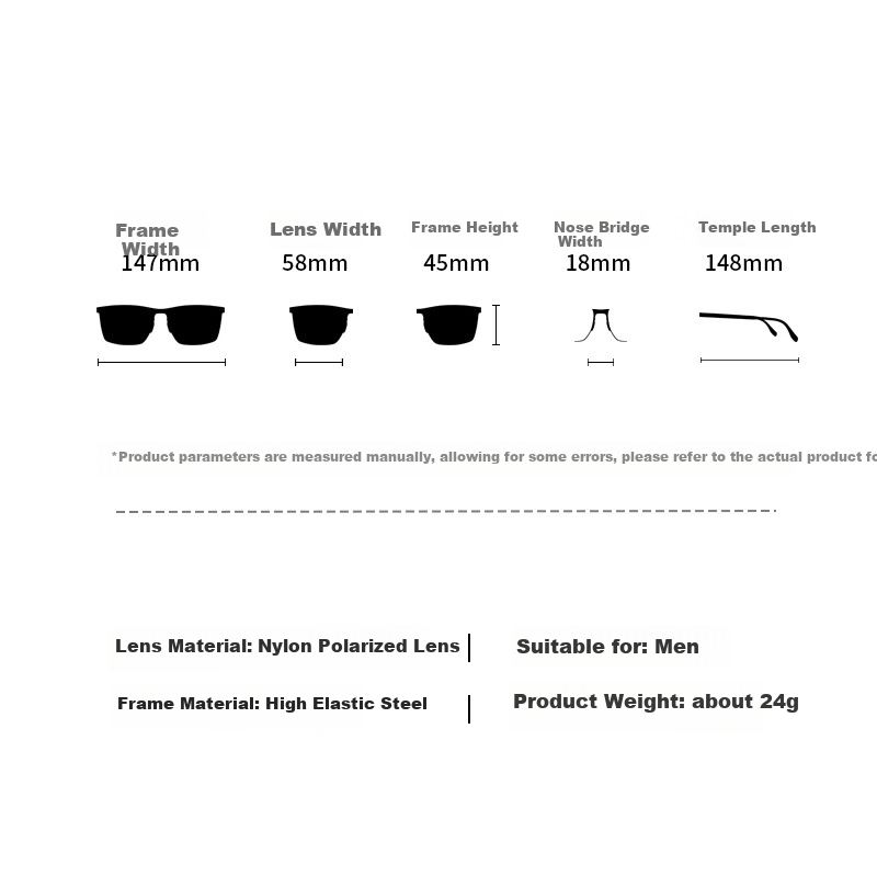 PARZIN Polarized Sunglasses for Men – UV Protected Lightweight Driving Glasses
