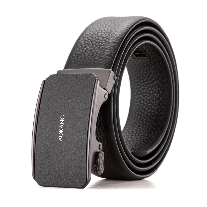 Aokang Men's Automatic Buckle Belt - Premium Top-Grain Leather Business Belt