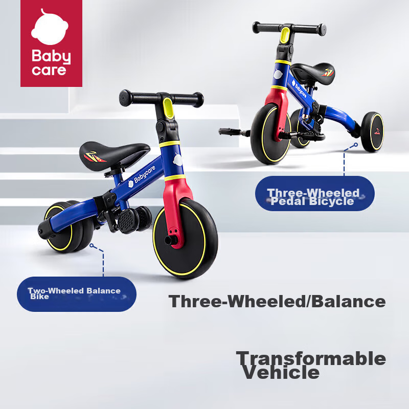 Babycare 3-in-1 Adjustable Tricycle & Balance Bike - Aolian Blue
