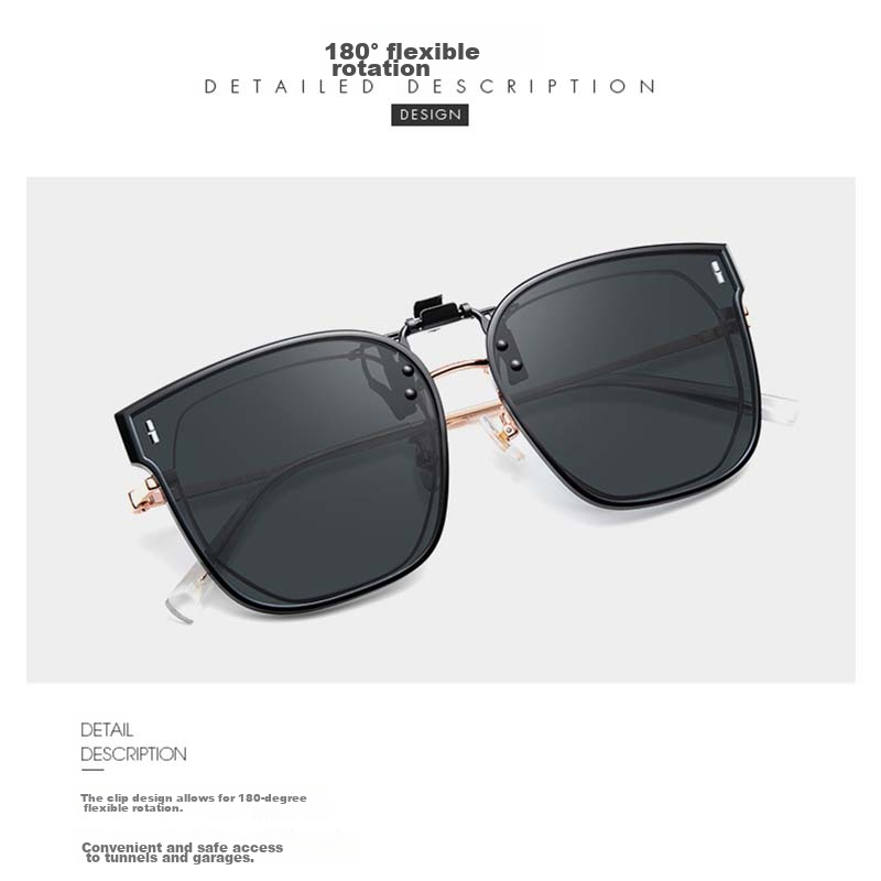 HELEN KELLER Polarized Clip-On Sunglasses for Men/Women - UV Protection & Driving Safety