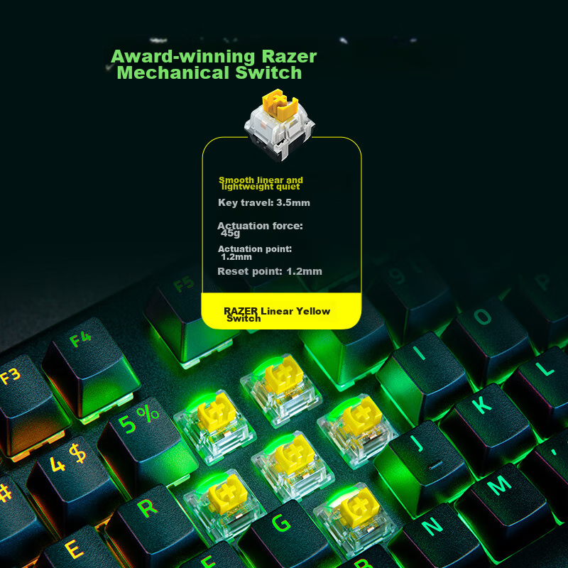 Razer BlackWidow V4 Pro Yellow Switch Mechanical Gaming Keyboard with RGB Lighting