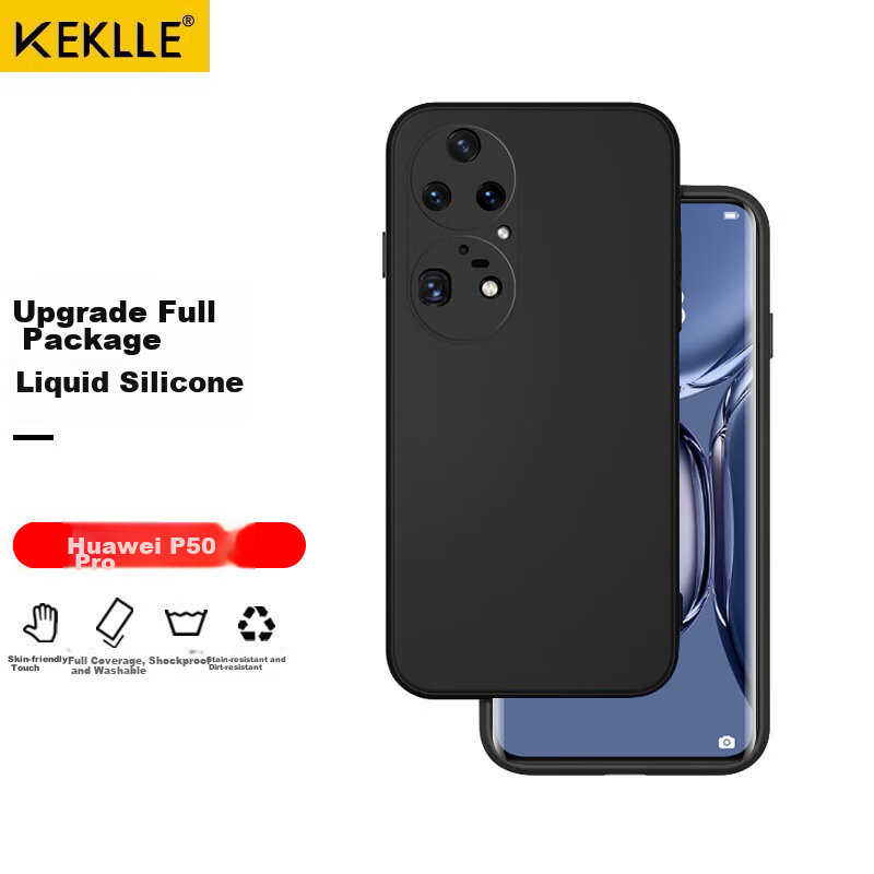 KEKLLE Huawei Nova 12 Pro Liquid Silicone Case - Midnight Black
