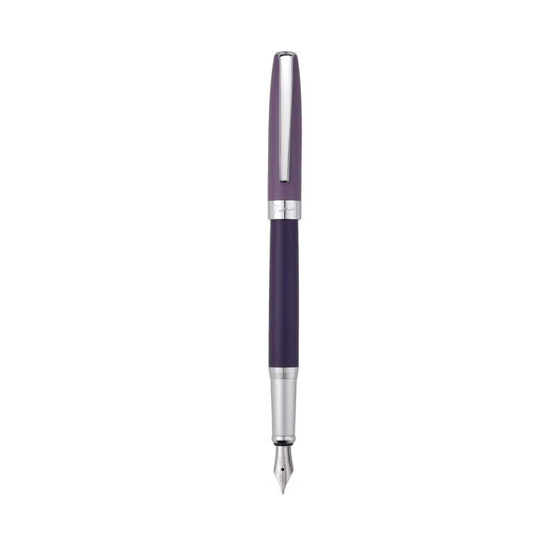 Pimio 755 Korma Fountain Pen, 0.5mm Matte Purple Ink Pen for Calligraphy, Business Gifts