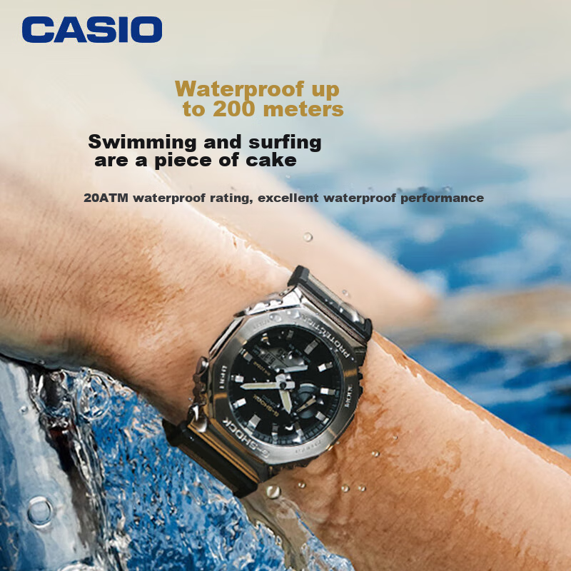 Casio G-SHOCK GM-2100CB Metal Octagonal Woven Strap Sports Watch for Men