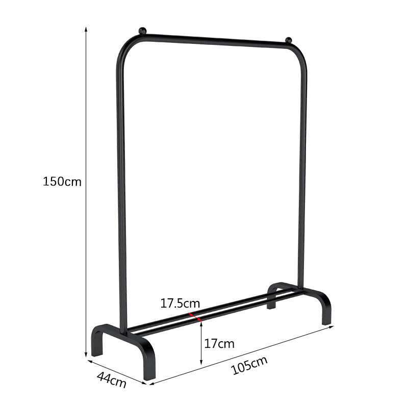 HKSTAR 1.3m Black Thickening Floor Drying Rack